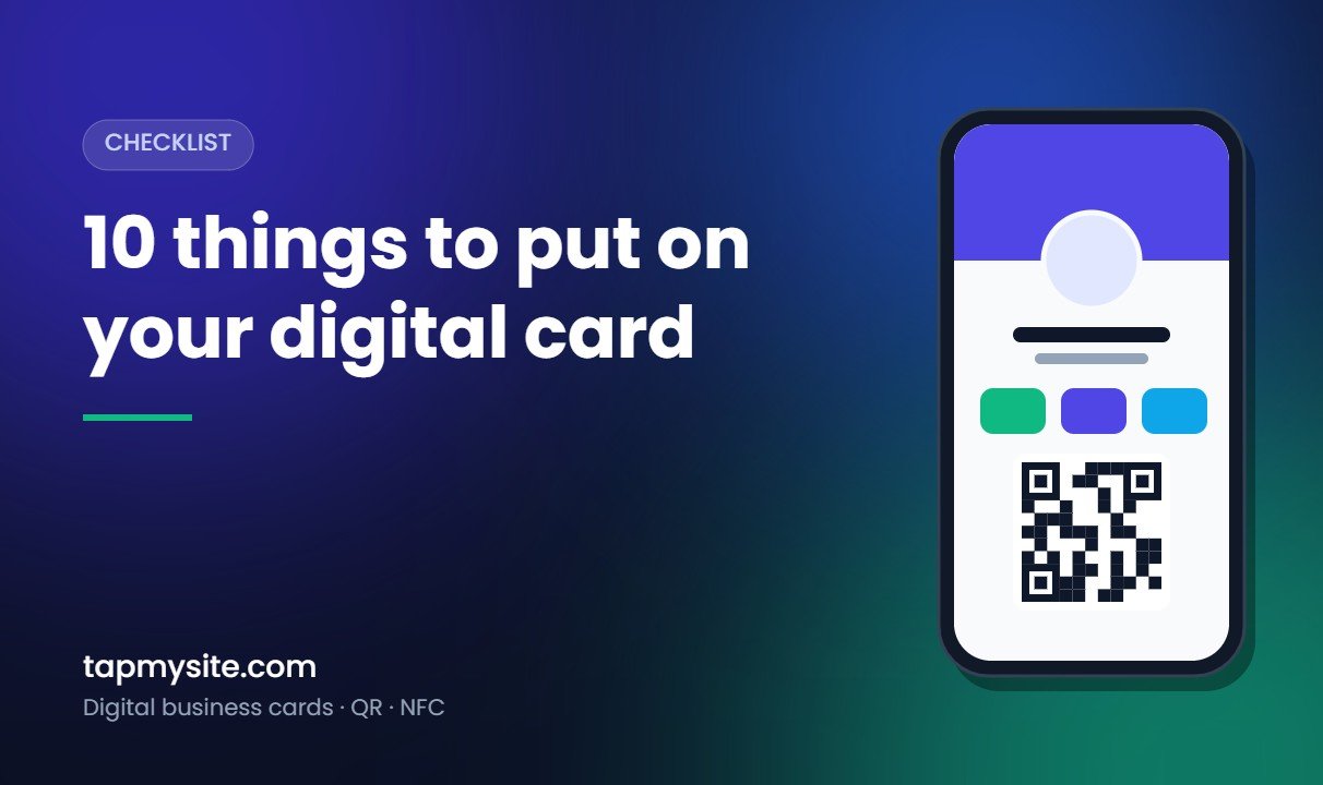 10 Things to Put on Your Digital Business Card